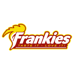 Frankies chicken and pizza logo.